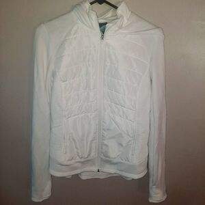 White Hooded Athletic Jacket Size Medium